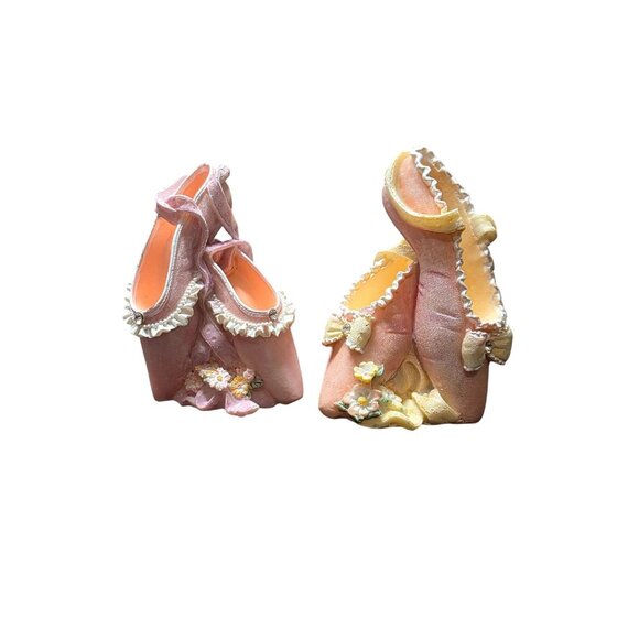 Two Vintage K's Collection Ballerina Toe Shoes Figurine - Picture 4 of 10
